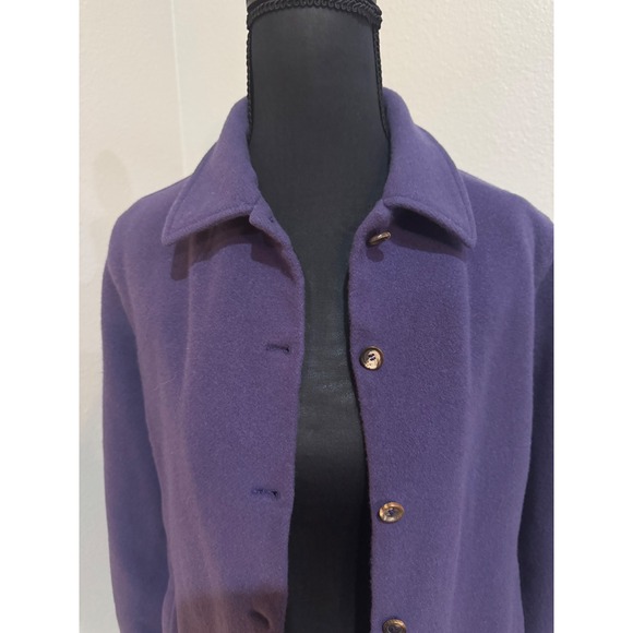 Bogner wool Jacket‎ Coat Collared Button Up Purple vintage - Picture 3 of 14